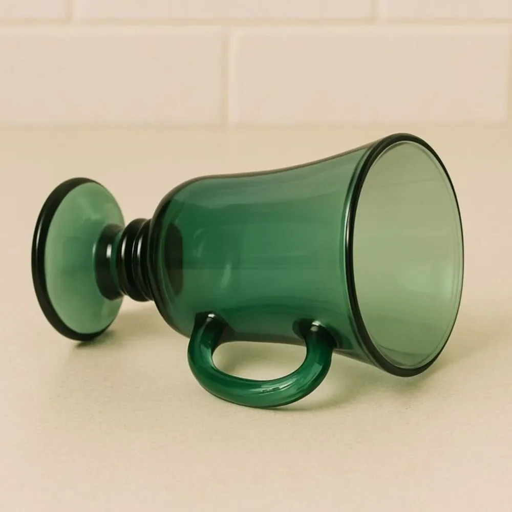 Libbey | Emerald Green Footed Irish Coffee Mugs Set of 4 | EUC - Picture 5 of 7